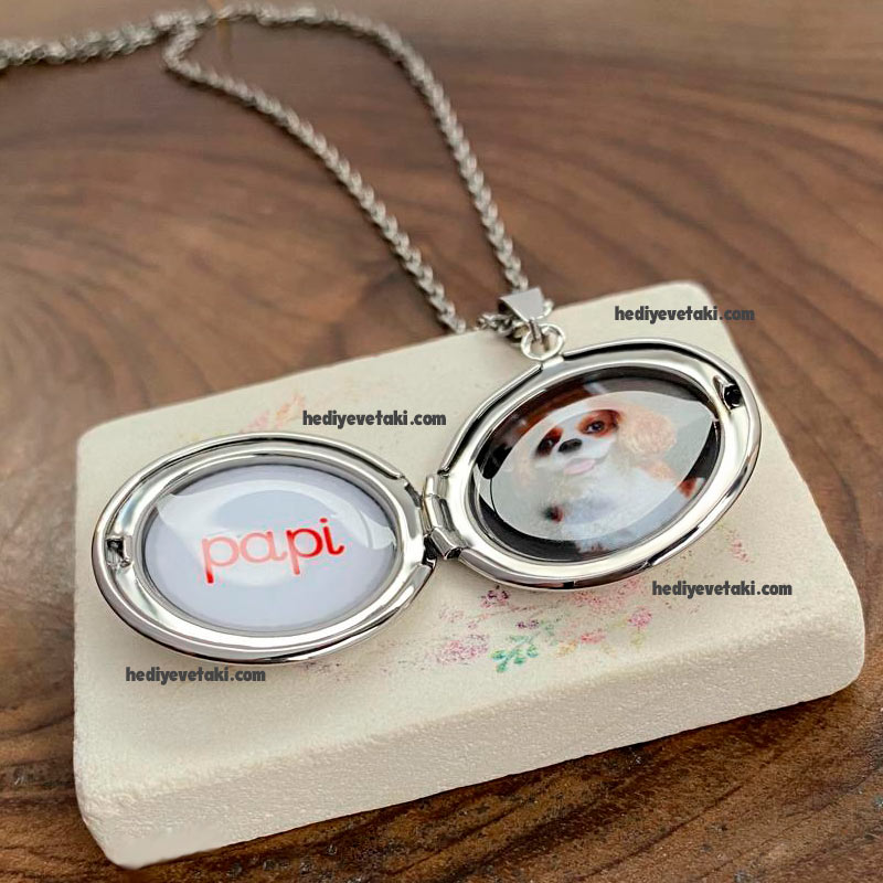 Yuvarlak Kapaklı İçi Açılan Kolye 4 Yuvarlak Kapaklı İçi Açılan Kolye - Görsel 4