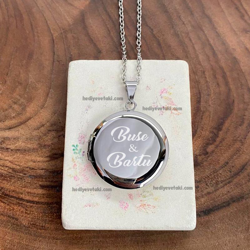 Yuvarlak Kapaklı İçi Açılan Kolye 3 Yuvarlak Kapaklı İçi Açılan Kolye - Görsel 3