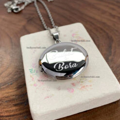 Alternative view of Yuvarlak Kapaklı İçi Açılan Kolye