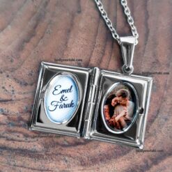 İçine Resim Konulan Kitap Kolye